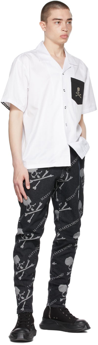 mastermind WORLD White Masterseed Short Sleeve Shirt