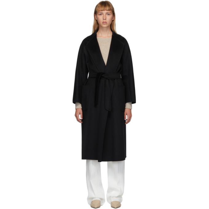 Max Mara Black Cashmere Labbro Icon Coat
