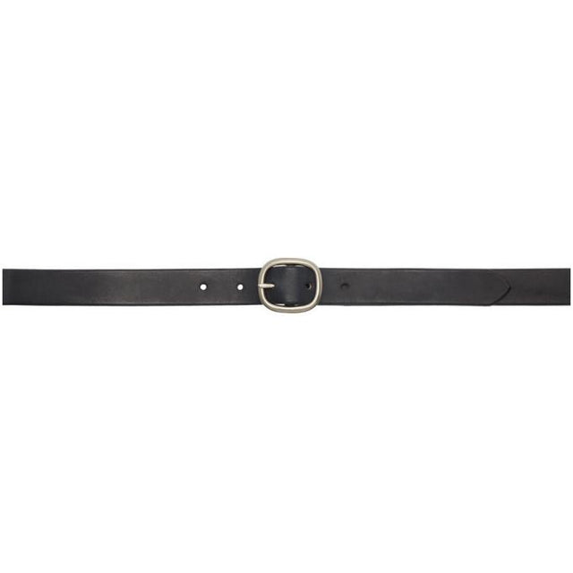 Maximum Henry Black and Silver Slim Oval Belt