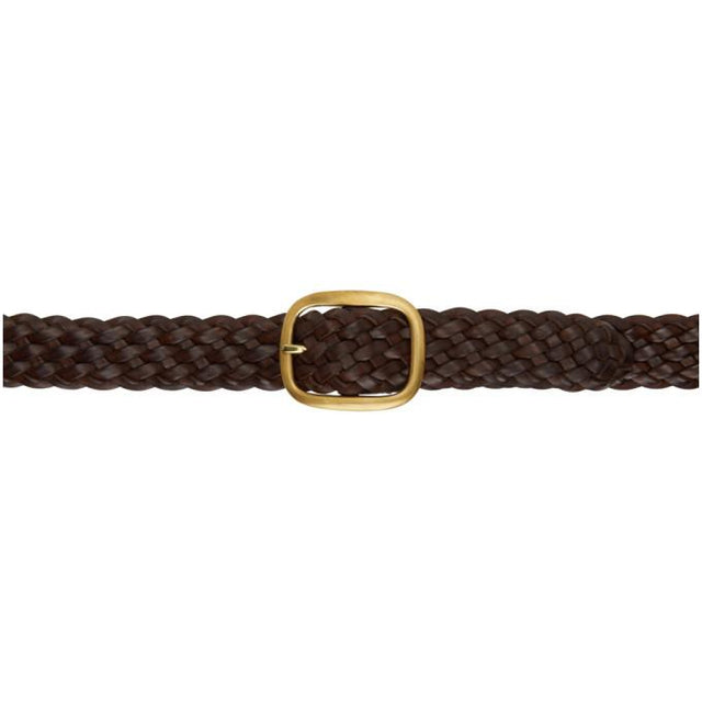 Maximum Henry Brown and Gold Braided Wide Oval Belt