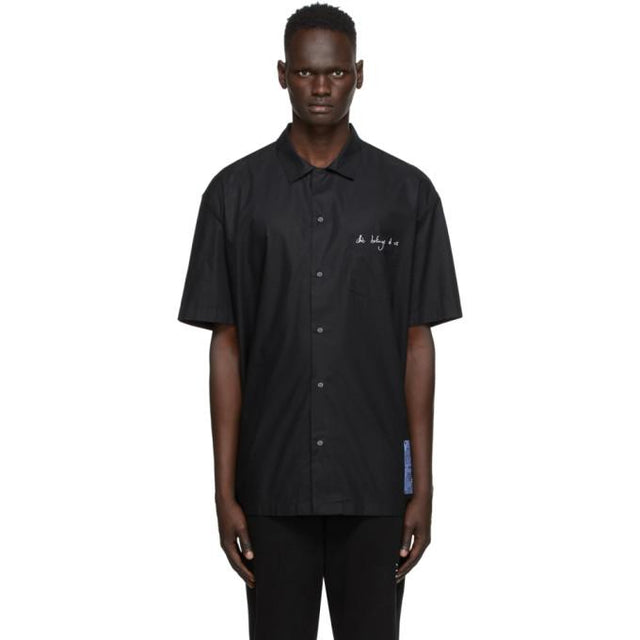 MCQ Black Oversized Darkness Short Sleeve Shirt