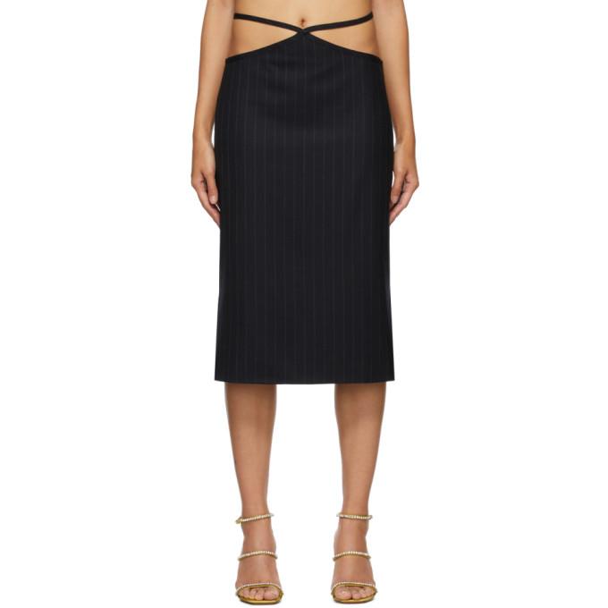 Miaou Navy Pinstripe Nadine Skirt