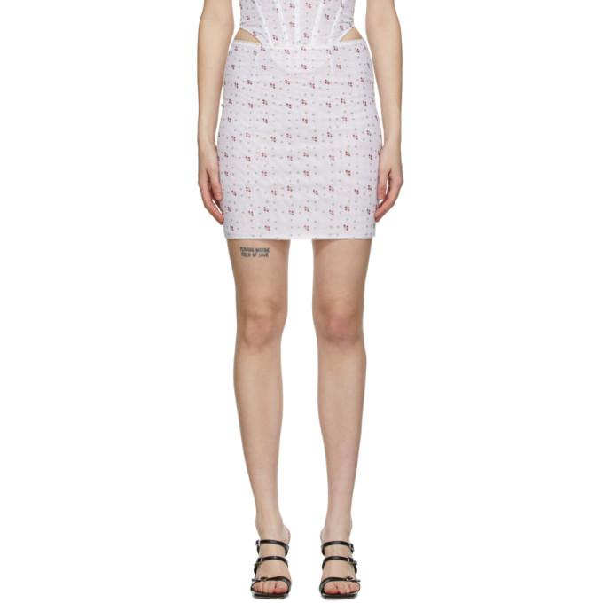 Miaou Pink Mesh Moni Miniskirt