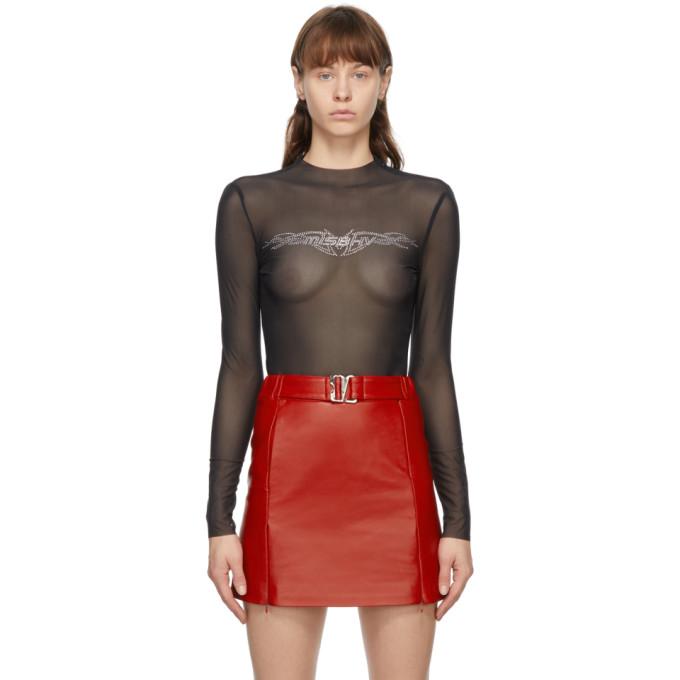 MISBHV Black Crystal Bodysuit