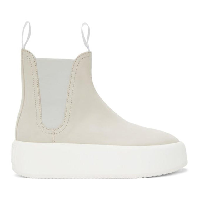 MM6 Maison Margiela Beige Platform Boots