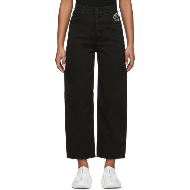 MM6 Maison Margiela Black Logo Boyfriend Jeans