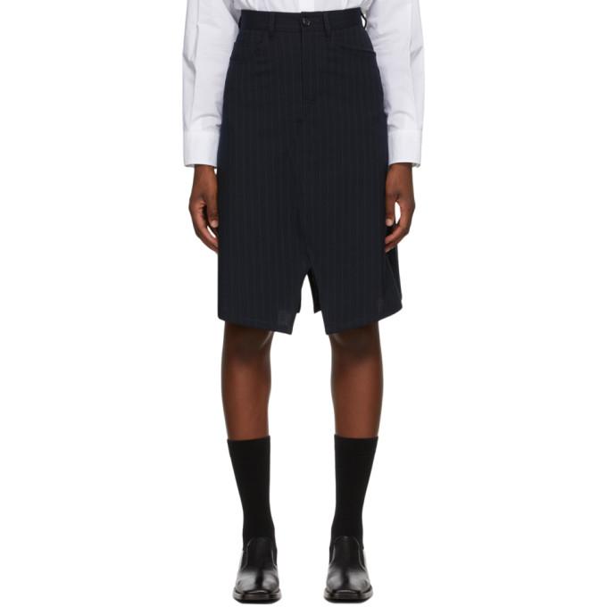 MM6 Maison Margiela Black Pinstripe Suit Skirt