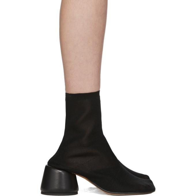 MM6 Maison Margiela Black Thin Sock Boots