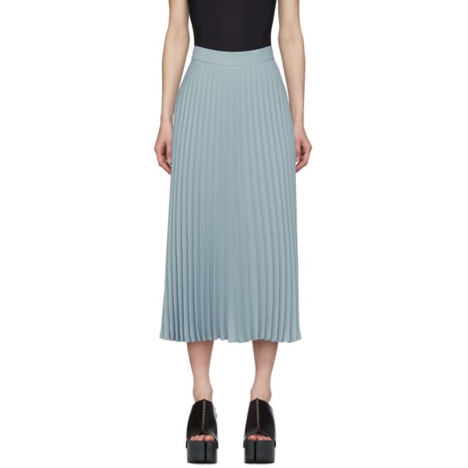 MM6 Maison Margiela Blue Pleated Skirt