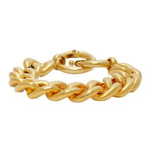 MM6 Maison Margiela Gold Chunky Curb Chain Bracelet