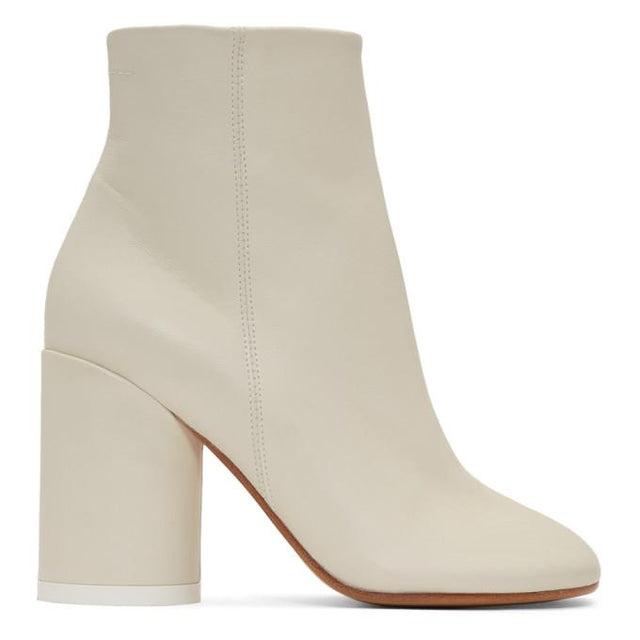 MM6 Maison Margiela Off-White Ankle Boots