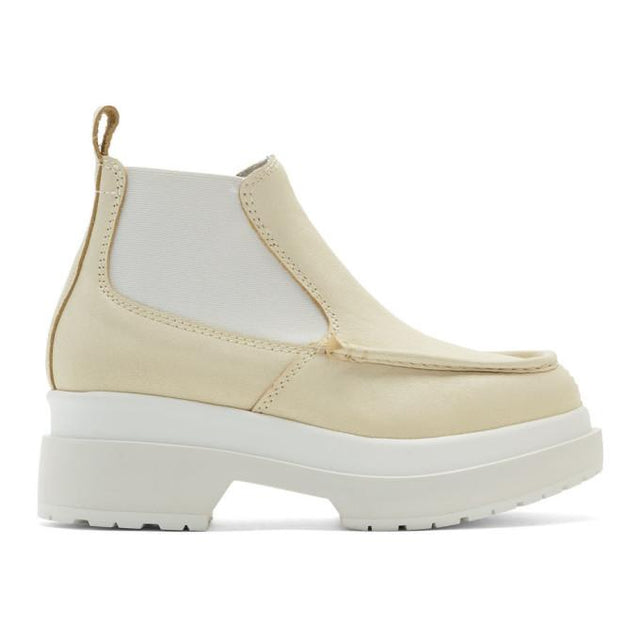 MM6 Maison Margiela Off-White Double Sole Boots