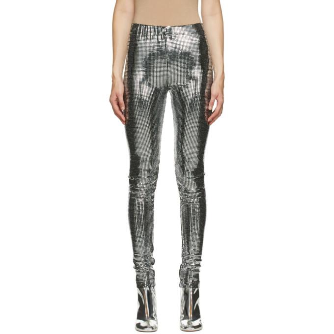 MM6 Maison Margiela Silver Disco Ball Leggings