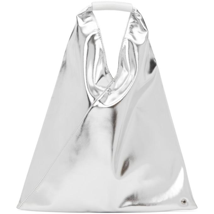 MM6 Maison Margiela Silver Small Triangle Japanese Tote