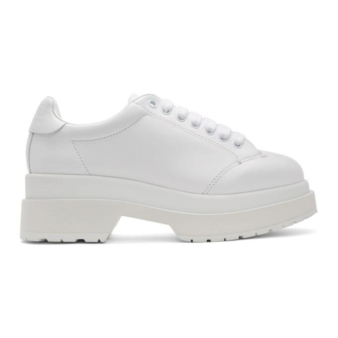 MM6 Maison Margiela White Platform Derbys