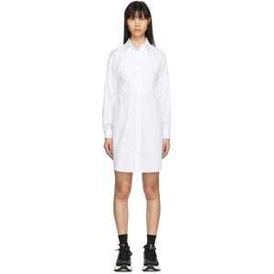 MM6 Maison Margiela White Poplin Shirt Dress