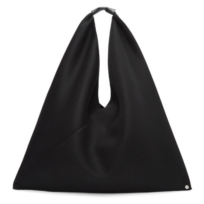 MM6 Maison Martin Margiela Black XL Mesh Tote-Bags-BLACKSKINNY.COM