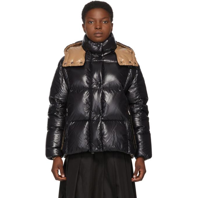 Moncler Black and Brown Down Parana Coat