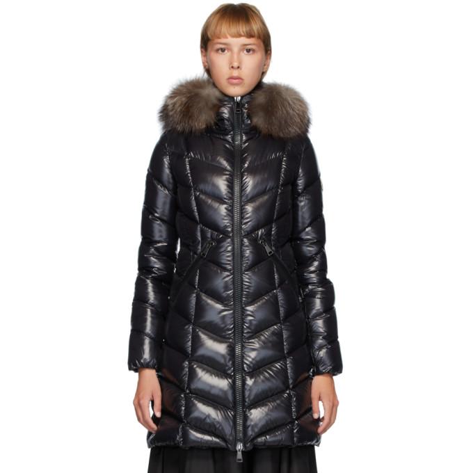 Moncler Black Down Fulmarus Coat