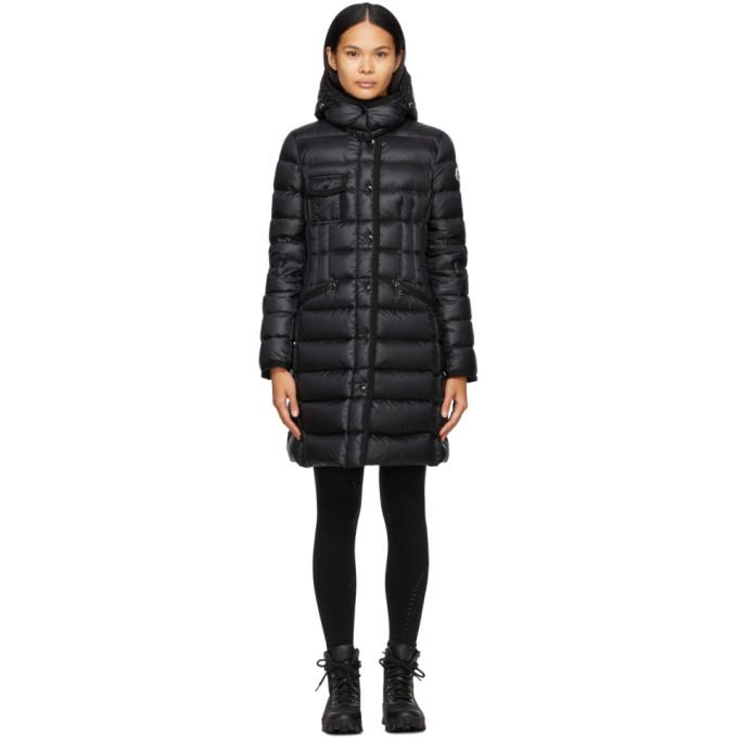 Moncler Black Down Hermine Coat