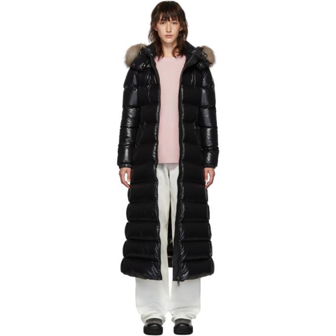 Moncler Black Down Hudson Long Coat