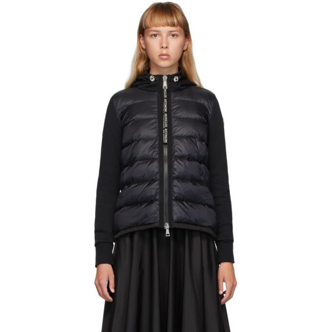 Moncler Black Down Panelled Jacket