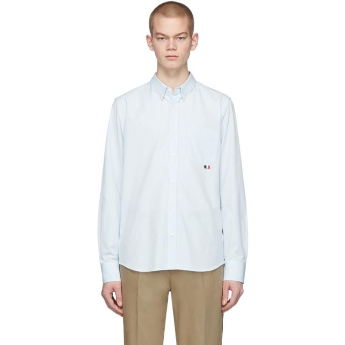 Moncler Blue and White Stripe Shirt