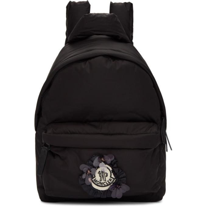 Moncler Genius 4 Moncler Simone Rocha Black Ruffle Logo Backpack