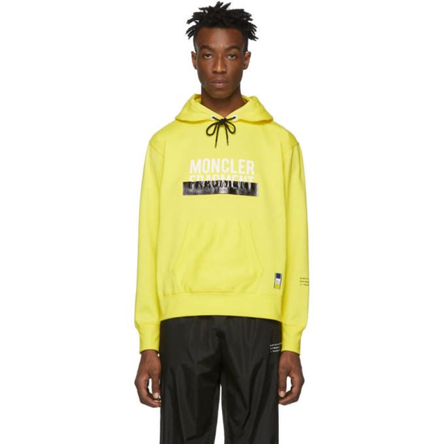 Moncler Genius 7 Moncler Hiroshi Fujiwara Yellow Logo Hoodie