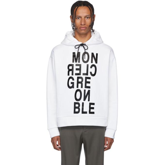 Moncler Grenoble White Maglia Logotype Hoodie