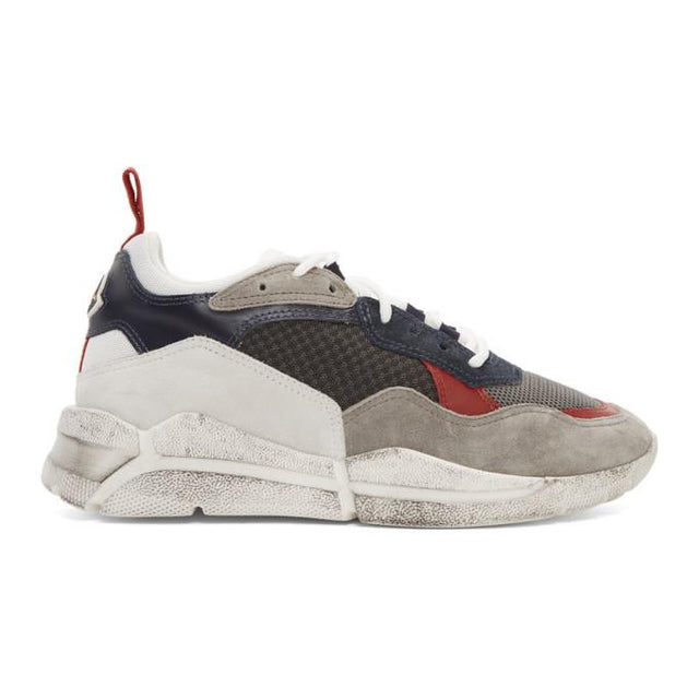 Moncler Grey and Blue Calum Sneakers