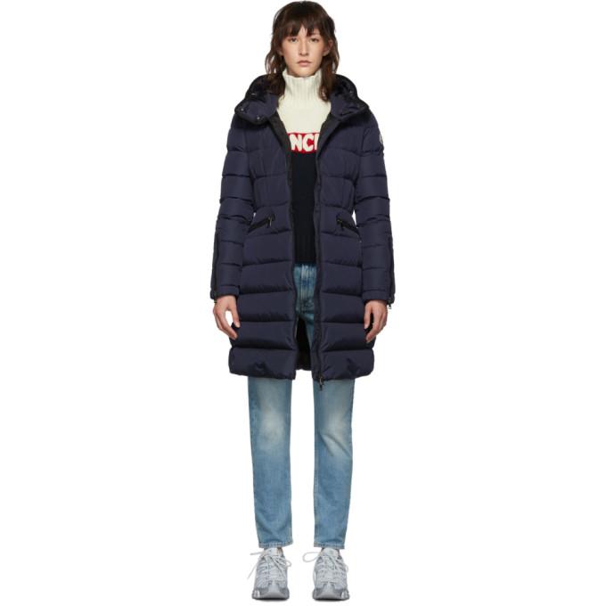 Moncler Navy Down Betulong Hooded Coat
