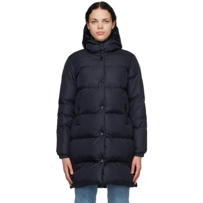 Moncler Navy Down Burgaux Coat