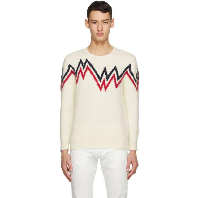 Moncler Off-White Wool and Alpaca Sweater