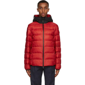 Moncler Red and Black Down Provins Jacket