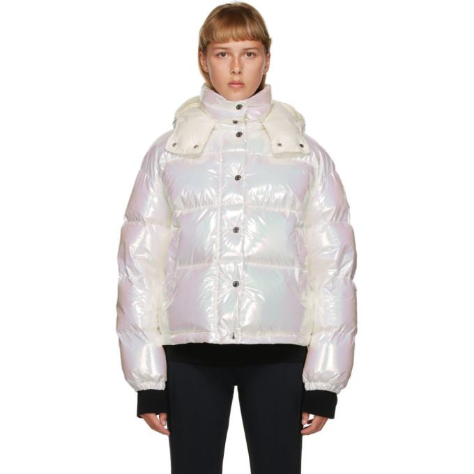 Moncler White Down Iridescent Daos Jacket