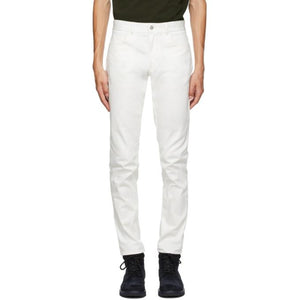 Moncler White Logo Pocket Jeans