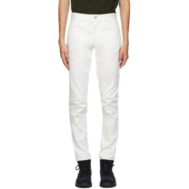 Moncler White Logo Pocket Jeans