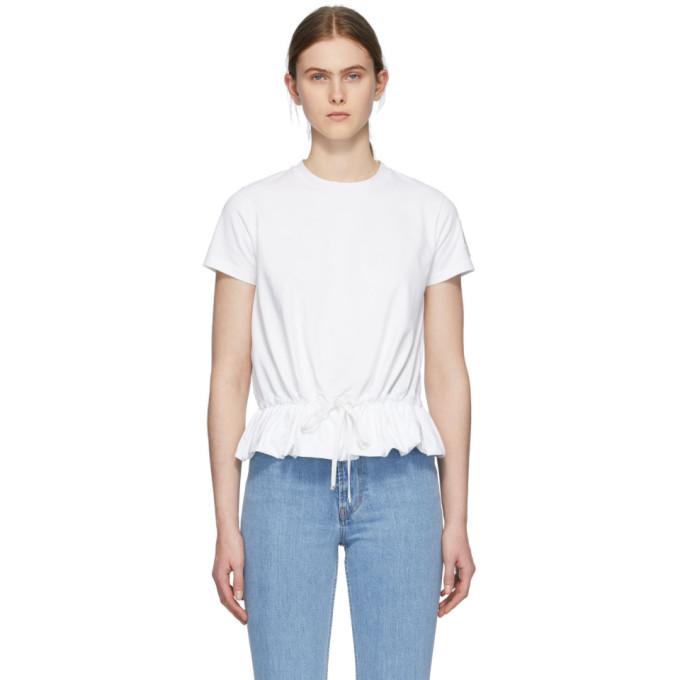 Moncler White Ruffle T-Shirt