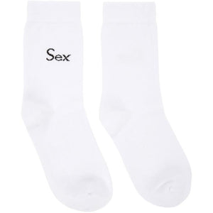 More Joy White Sex Socks