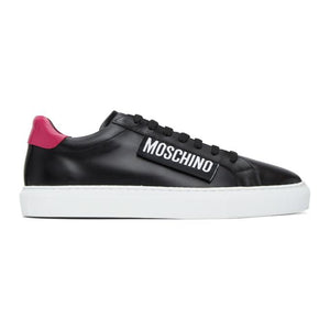 Moschino Black and Pink Label Sneakers