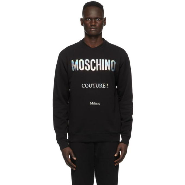 Moschino Black and Silver Couture Sweatshirt