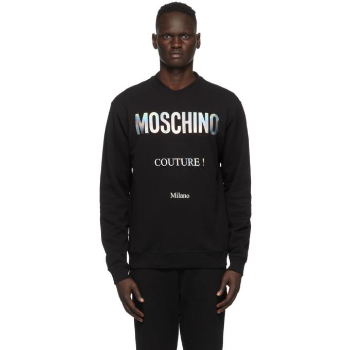 Moschino Black and Silver Couture Sweatshirt