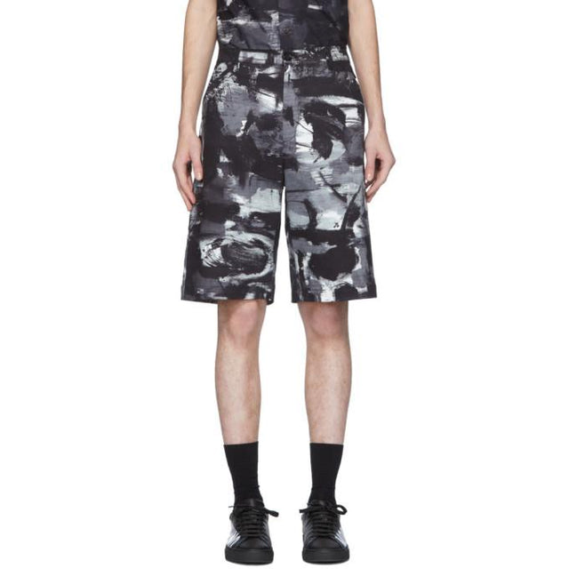 Moschino Black and White Mid-Length Shorts