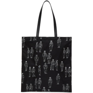Moschino Black Graphic Printed Tote Bag