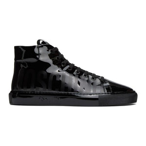 Moschino Black Logo High-Top Sneakers