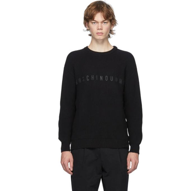 Moschino Black Moschinouomo Crewneck Sweater