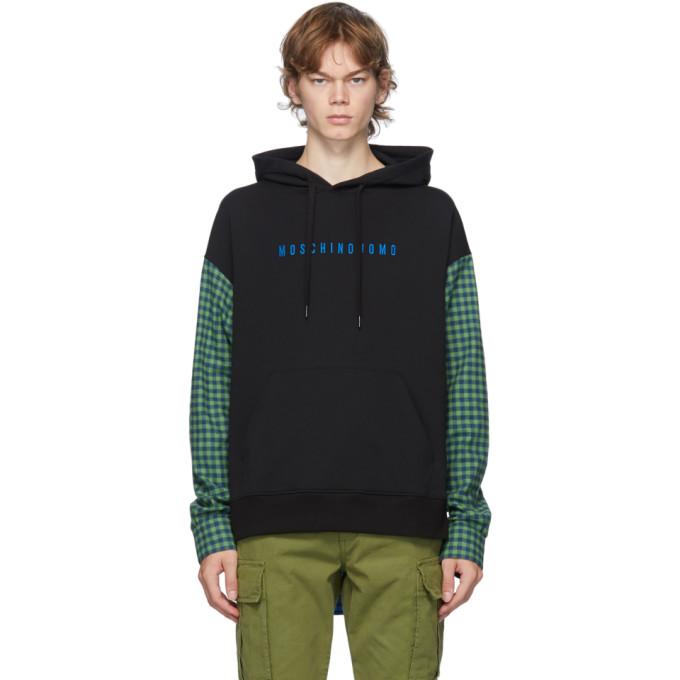 Moschino Black Plaid Moschinouomo Hoodie
