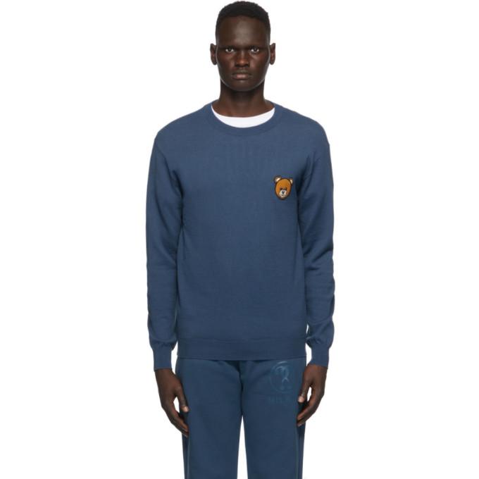 Moschino Blue Teddy Crewneck Sweater