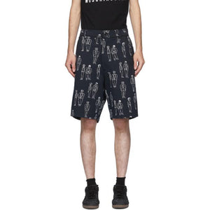 Moschino Navy Fantasy Print Suited Man Shorts